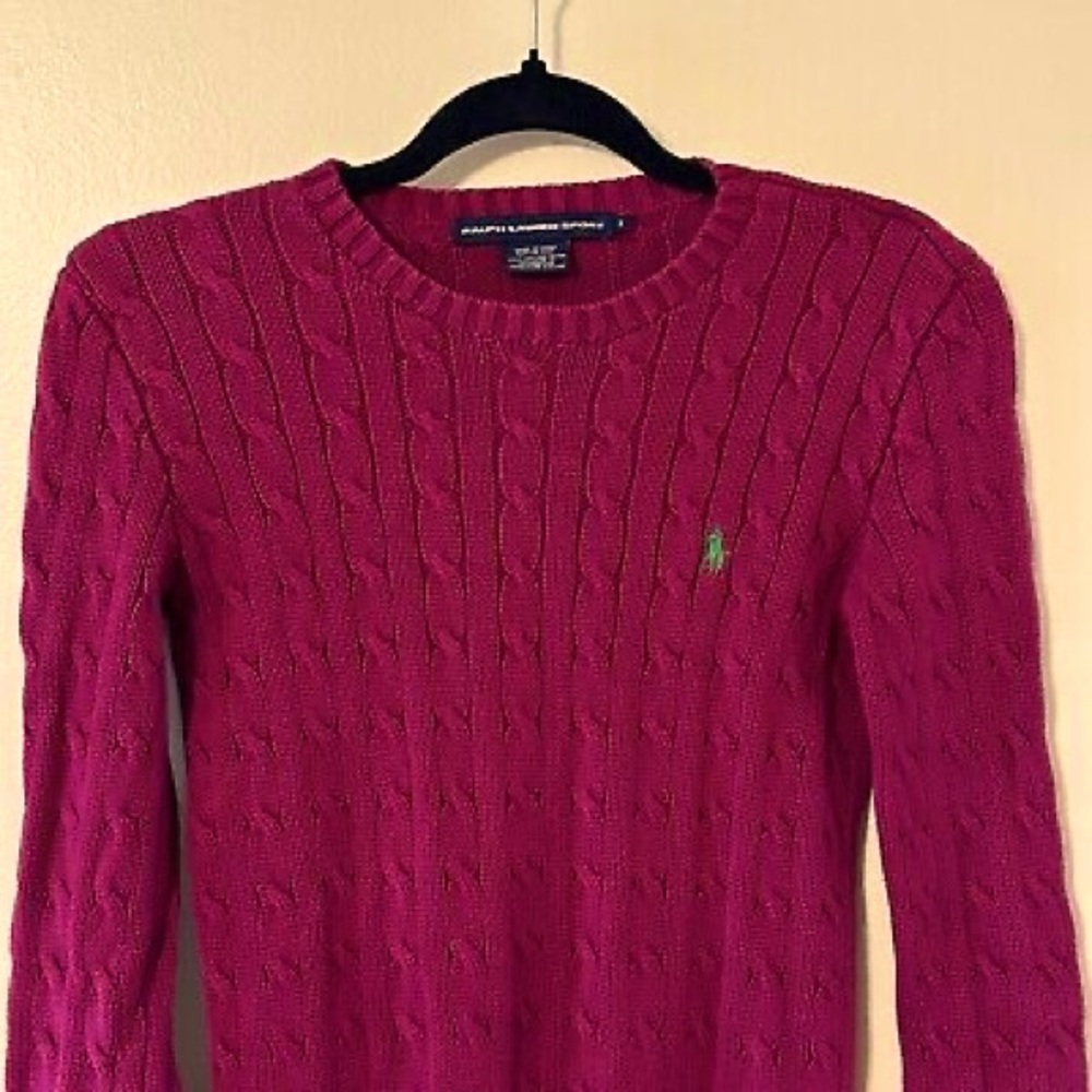 Ralph Lauren Cable knit Sweater, thick EUC